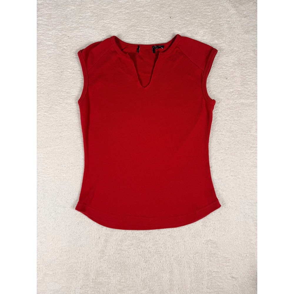 Unbranded Sleeveless Notch Neck Top Womens Small  cap sleeve baby tee Y2K 90's